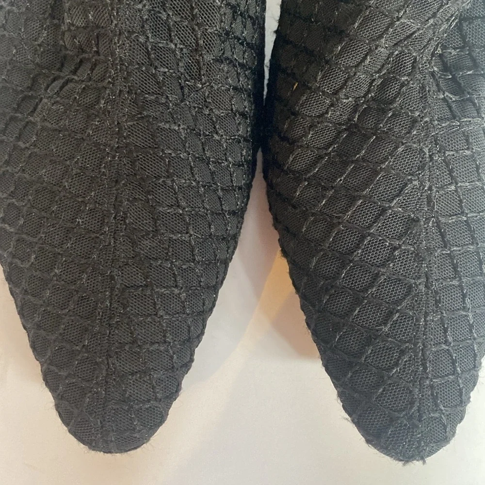 Zara Whimsigoth Mesh Heeled Zip up Booties Black Size 39 US 8.5